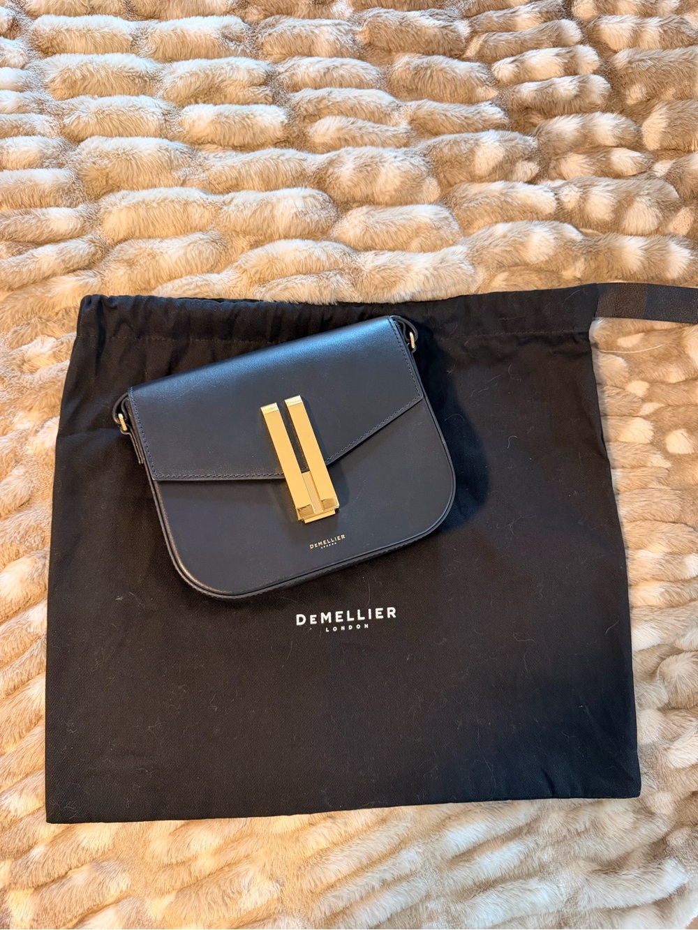 DeMellier Vancouver Small Smooth Black Leather Crossbody NWT
